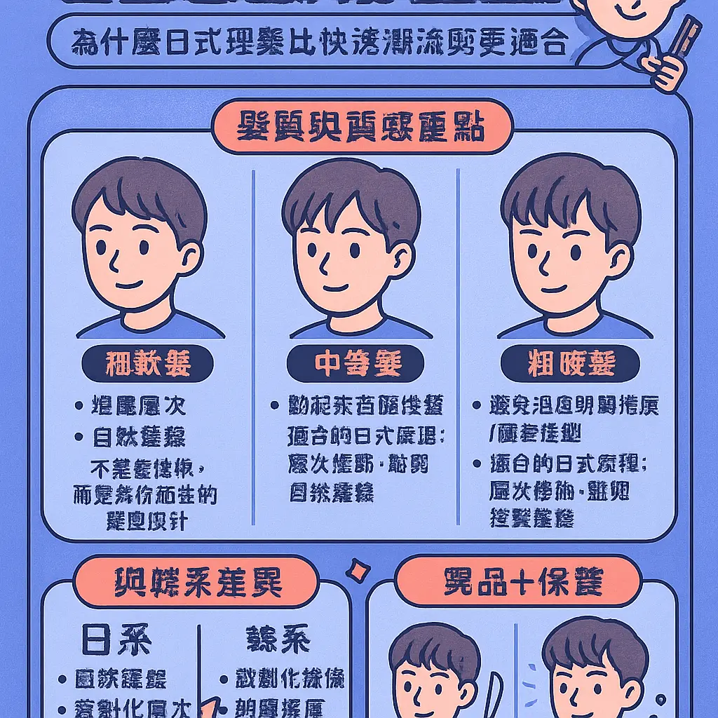 男生日式剪髮推薦 - 髮質