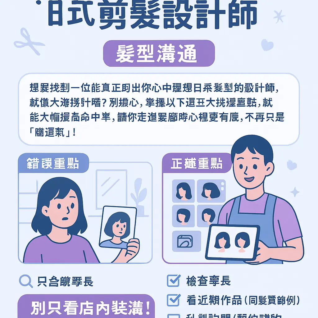 如何挑選日式剪髮設計師 - 髮型溝通