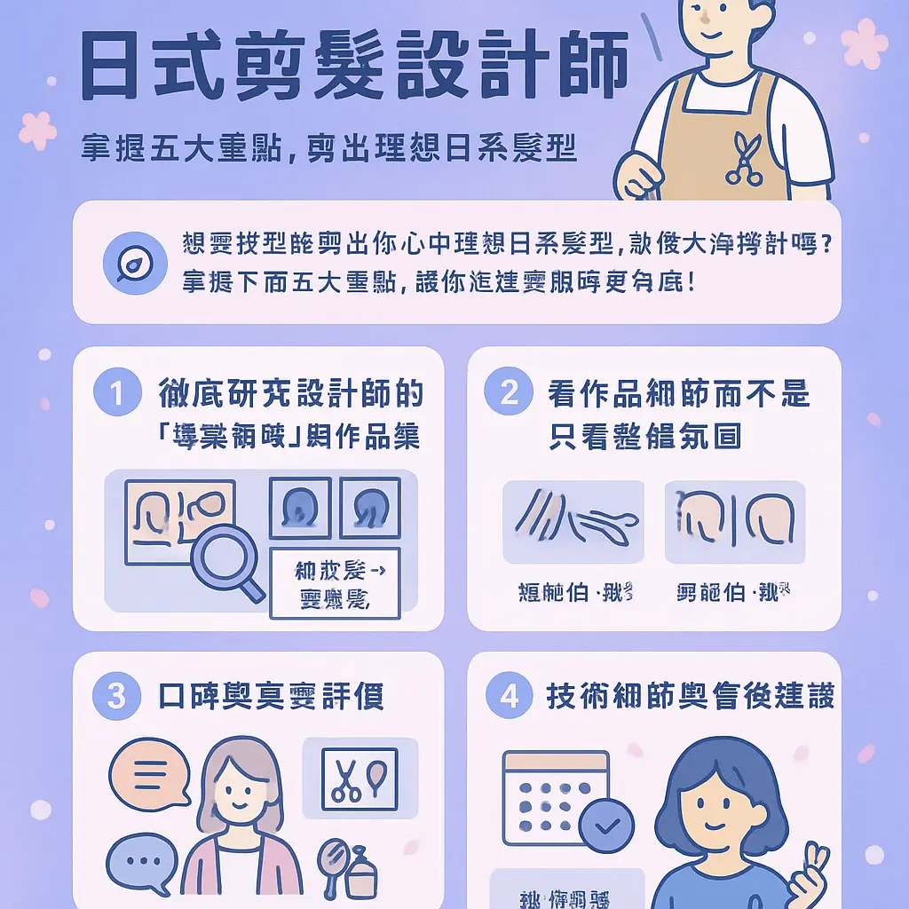 如何挑選日式剪髮設計師 - 設計師