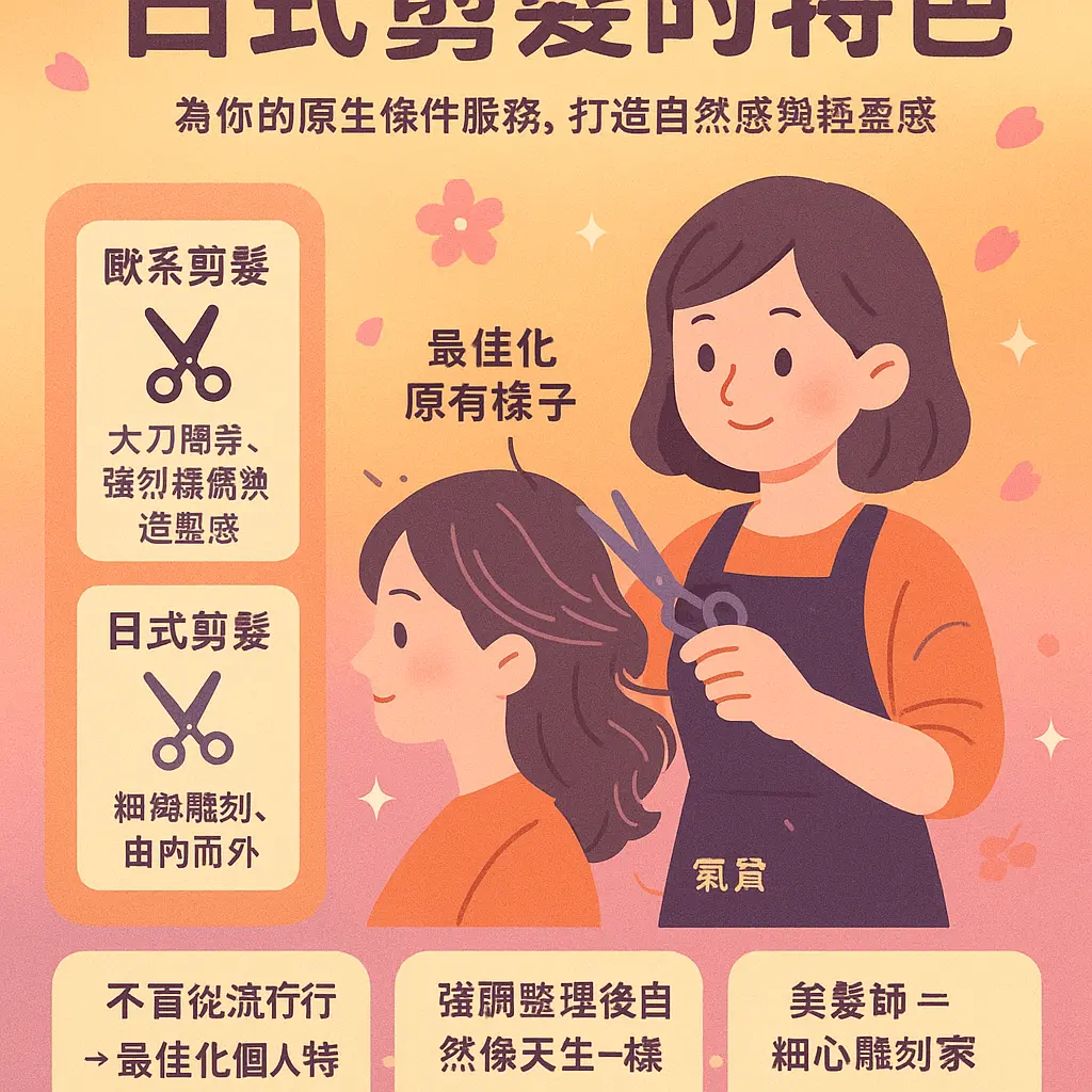 日式剪髮特色 - 美髮師