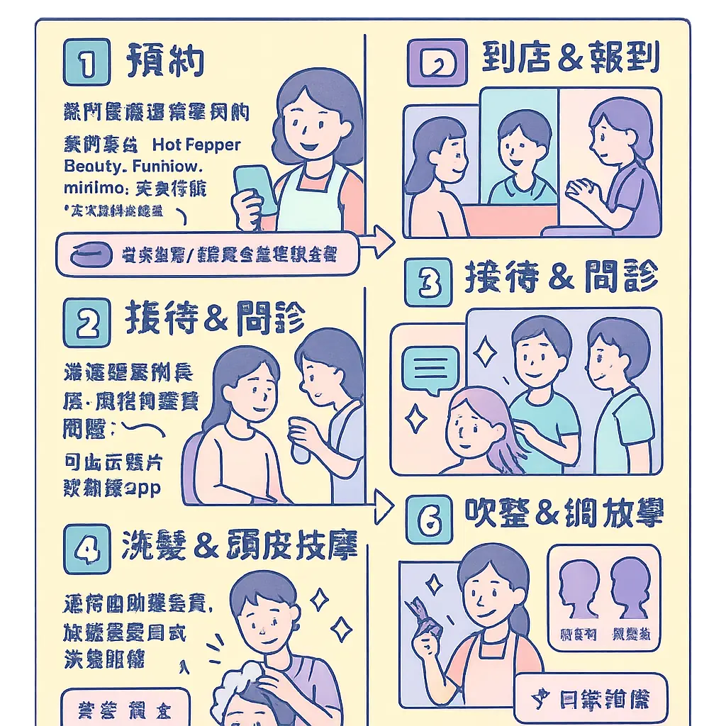 日式剪髮流程 - 日本髮廊