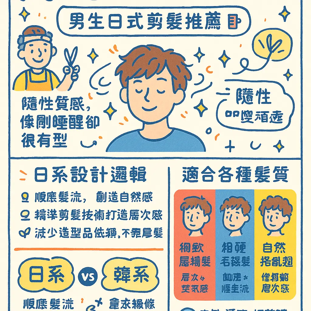 男生日式剪髮推薦 - 日系男士髮型